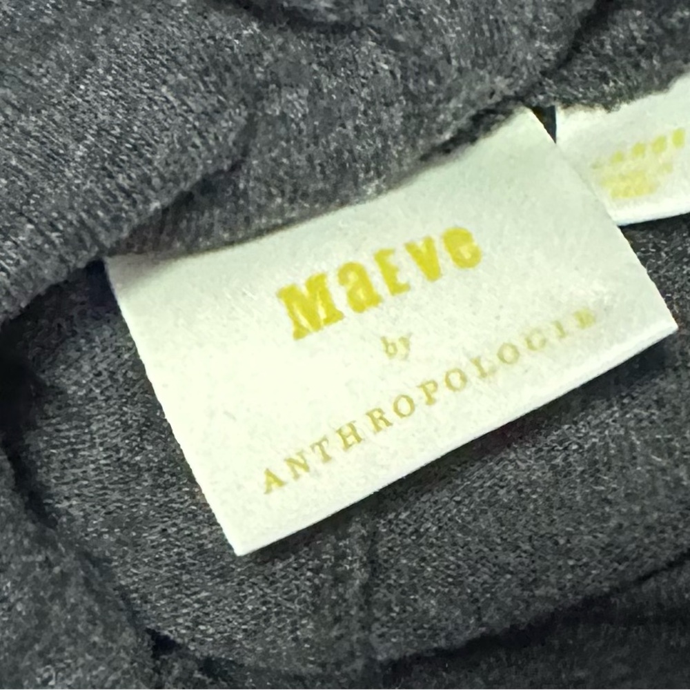 Maeve by Anthropologie Dark Gray Long Sleeve Turtleneck Top - Picture 5 of 6